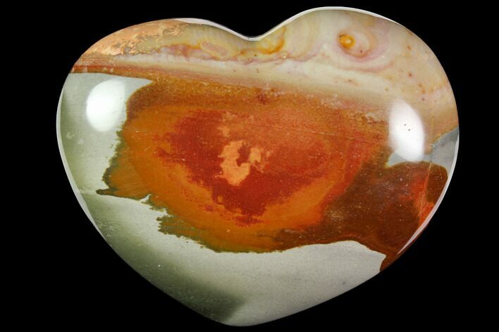 Wide, Polychrome Jasper Heart - Madagascar #118644